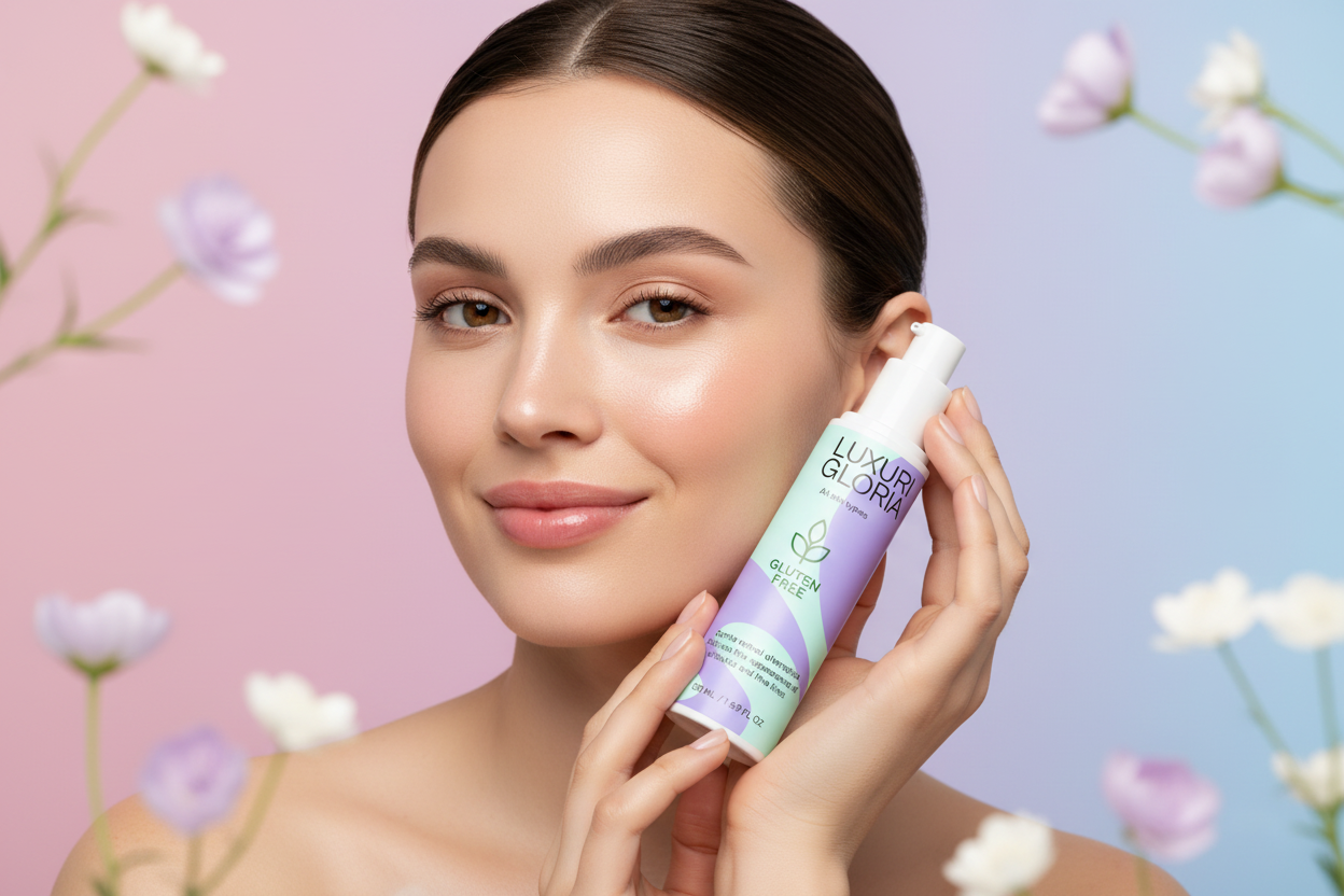 Donna che prova la crema LUXURI GLORIA